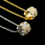 Silver Gilded Fine Brushed Zircon Necklace – Jewelry Gift Ideas — 3