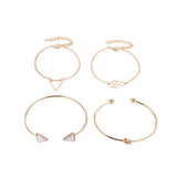 Knotted Triangle Honeycomb Four-piece Bracelet – Jewelry Gift Ideas — 2