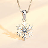 Simple Snowflake Pendant Necklace For Women Light – Jewelry Gift Ideas — 5
