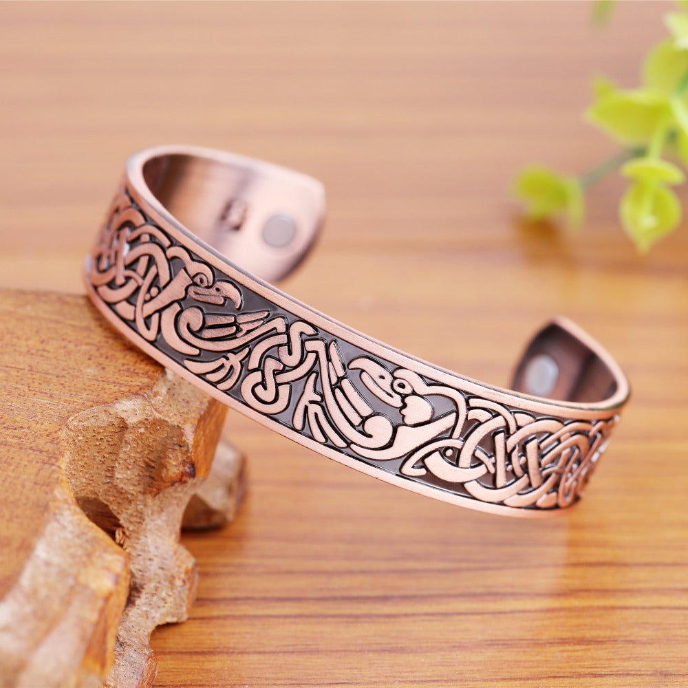 Punk vintage imprinted pattern bracelet – Jewelry Gift Ideas — 1