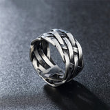 Personalized Retro Woven Extra Wide Ring – Birthday Gifts — 1