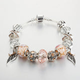 Fashion Orange Wing Pendant Beaded Bracelet – Jewelry Gift Ideas — 3