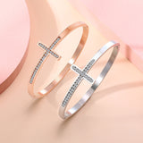 Fashion Stainless Steel Diamond Cross Bracelet – Stylish Gifts — 3
