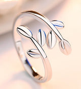 Simple leaf ring index finger jewelry creativity – Jewelry Gift Ideas — 5