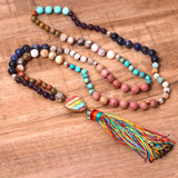 Women's Boho Colorful Stone Pendant Tassel – Jewelry Gift Ideas — 4