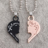 Love couple puzzle necklace sweater chain – Gifts for Couples — 3