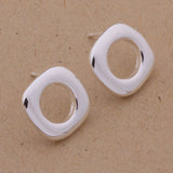 Silver Plated Set Korean Fashion Square Earring – Jewelry Gift Ideas — 3