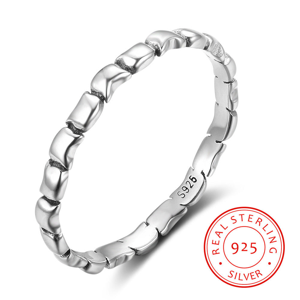 Fine bamboo forefinger sterling silver ring – Meaningful Gifts — 1