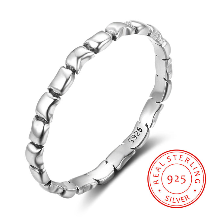 Fine bamboo forefinger sterling silver ring – Meaningful Gifts — 1