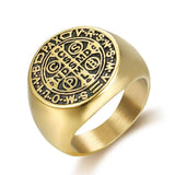 Vintage Personalized Hip Hop Punk Titanium Steel Ring – Gifts for Him — 5