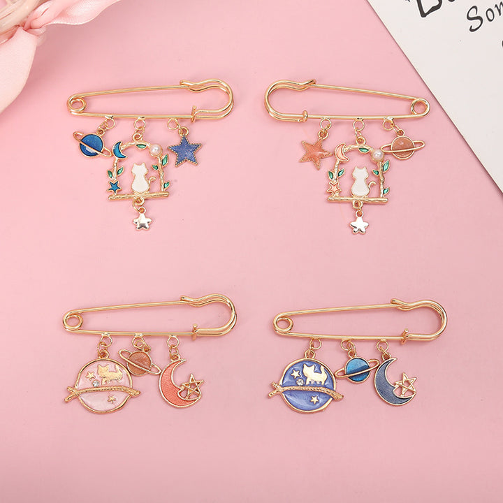 Cute Girl Heart Cartoon Metal Brooch – Jewelry Gift Ideas — 1