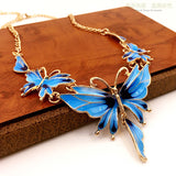 Drop Oil Butterfly Necklace Earring Set – Jewelry Gift Ideas — 2