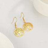 Fashion Simple Tree Of Life Pendant Earrings – Stylish Gifts — 4
