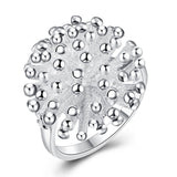 Fireworks Shape Copper Plated Silver Ring Lady – Practical Gifts — 5