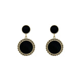 Small Sense Of Temperament Black Circle Earrings – Meaningful Gifts — 3