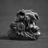 Skull head punk wind ghost head men's ring – Gifts for Him — 6