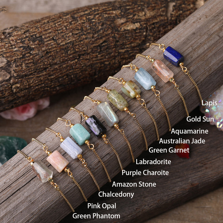 Multiple Prismatic Stone Metal Chain Bracelet – Jewelry Gift Ideas — 1