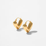 Heart Metal Texture Frosty Style Earrings – Stylish Gifts — 12