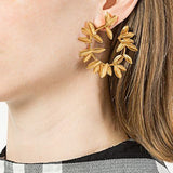 Leaf Geometric Semicircle Earrings – Useful Gifts — 2
