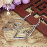 Vintage Hollow Silver Antique Music Sheet Earrings – Creative Gifts — 3