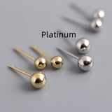 Sterling Silver Beans Round Bead Earrings – Thoughtful Gifts — 7