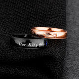 Crown couple diamond ring – Gifts for Couples — 7