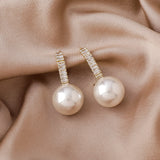 Vintage Metal Earrings Pearl Earrings Hong Kong Style – Stylish Gifts — 6