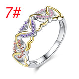 Popular Color Micro Inlay Heart-Shaped Ring – Practical Gifts — 8