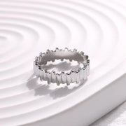 Titanium Steel Ring Female Leaf Love Shape – Gifts for Her — 6