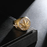 Hemp leaf stainless steel ring – Surprise Gifts — 3