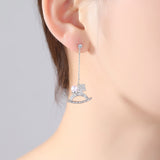 Rocking Horse Earrings Zircon Korean Fashion Long – Stylish Gifts — 5