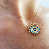 Fashion Gold-Plated Devil's Eye Love Necklace – Jewelry Gift Ideas — 8