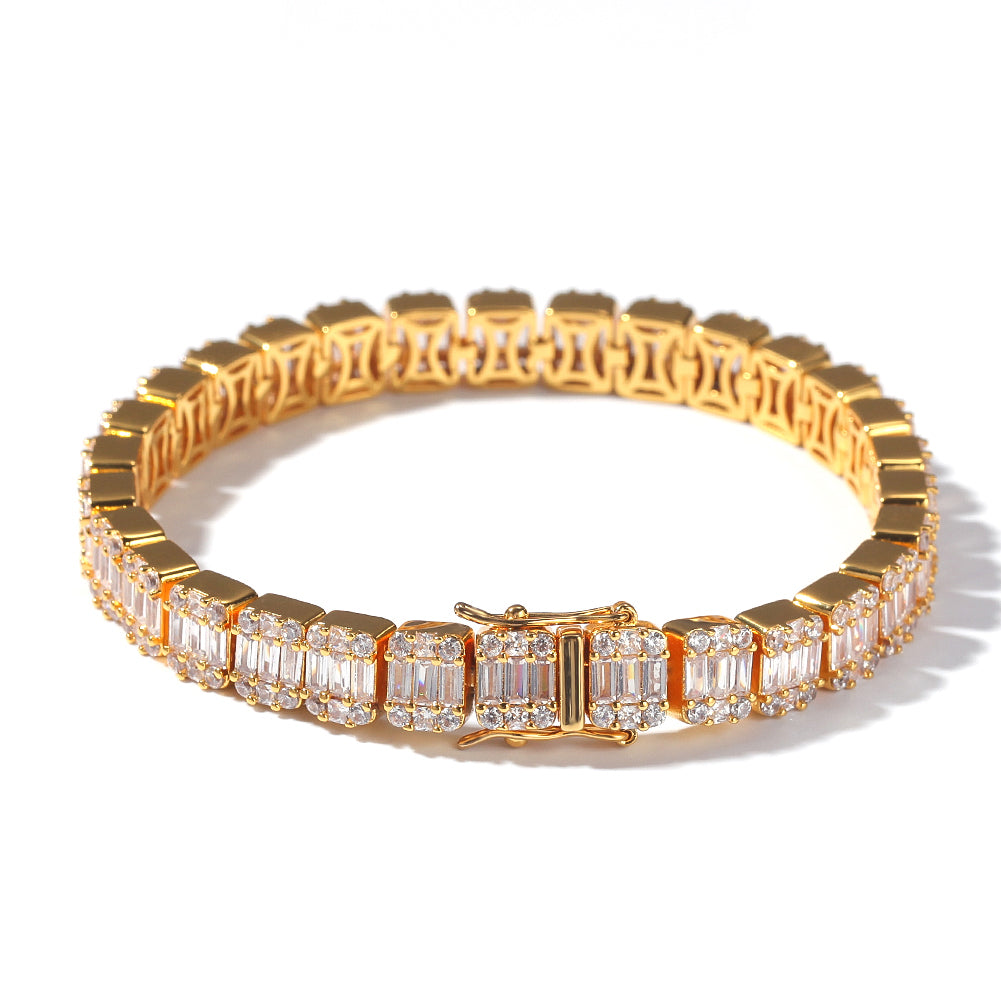 Ladder zircon hip hop bracelet – Jewelry Gift Ideas — 1