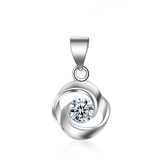 Fashion zircon necklace female rose pendant – Jewelry Gift Ideas — 7