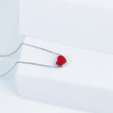 Discolored small red heart necklace – Jewelry Gift Ideas — 4