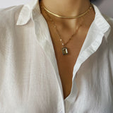 Ladies Square Gem Simple Double Necklace – Jewelry Gift Ideas — 5
