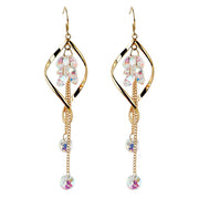 Wavy long crystal earrings – Meaningful Gifts — 4