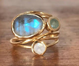 Colorful Moonstone Ring – Thoughtful Gifts — 4