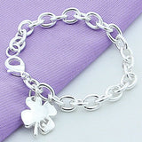925 Silver Plated Clover Bracelet – Jewelry Gift Ideas — 1