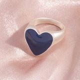 Matte Gold And Matte Silver Nectarine Heart Ring – Gift Ideas — 2