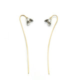 Magnolia gold-plated sterling silver earrings – Thoughtful Gifts — 1