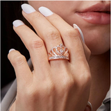 European and American Crown Ring with White – Special Occasion Gifts — 2