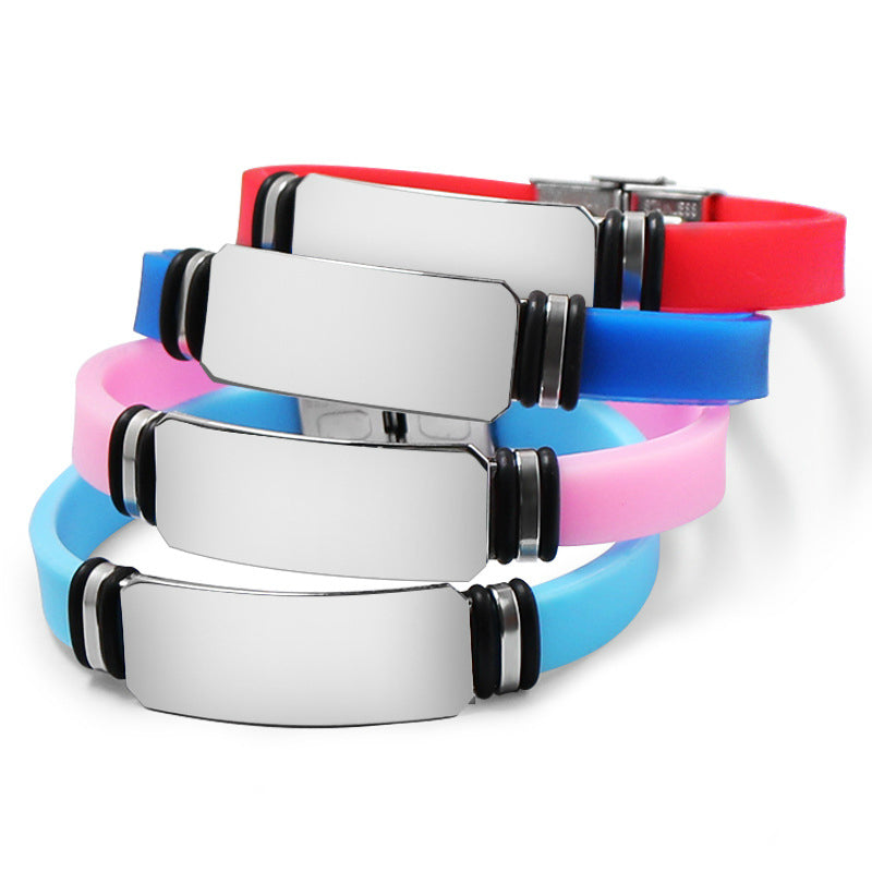 Custom engraving silicone bracelet personalized – Jewelry Gift Ideas — 1