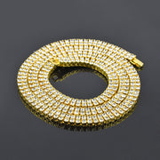 Alloy Diamond 2 Row Hip Hop Necklace – Jewelry Gift Ideas — 1