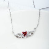 Flying Love Necklace S925 Silver Red Heart – Jewelry Gift Ideas — 5