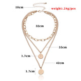 Geometric Round Beauty Head Pendant Necklace – Jewelry Gift Ideas — 7