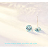 Silver S925 Sterling Silver Classic Four-claw Stud – Birthday Gifts — 9