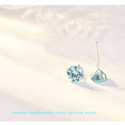Silver S925 Sterling Silver Classic Four-claw Stud – Birthday Gifts — 9