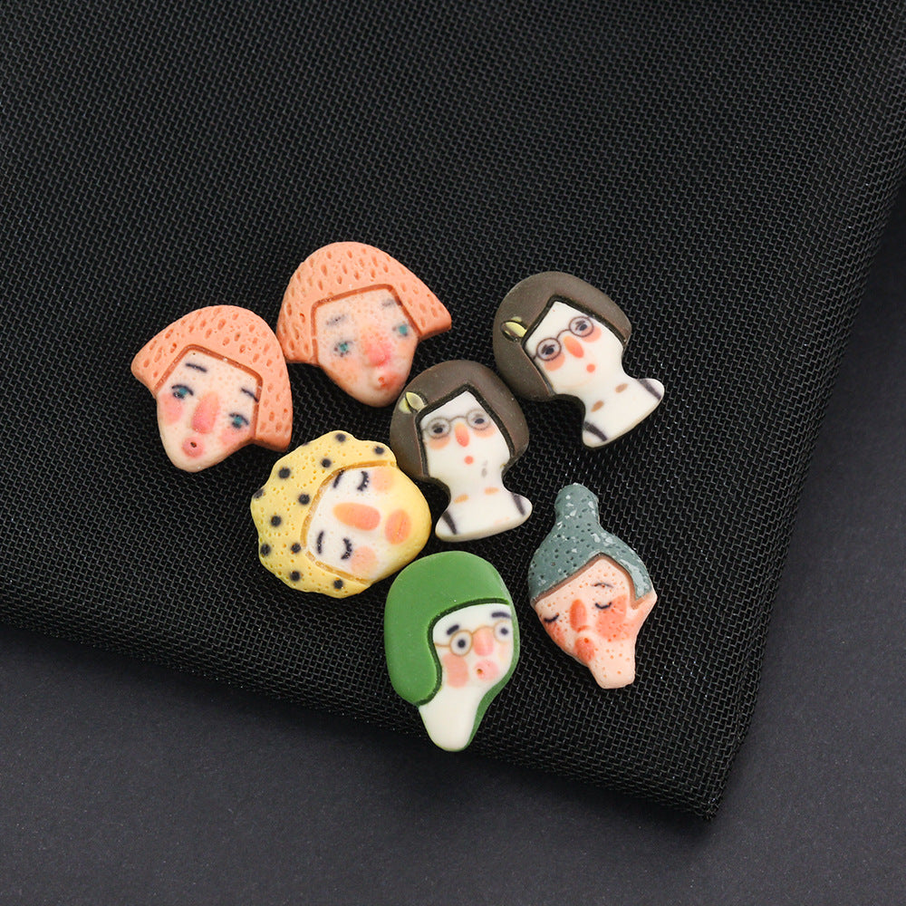 Ugly Cute Character Series Women's Silver Needle – Gifts for Her — 1
