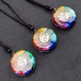 Chakra Multicolor Onyx Jade Pendant Necklace – Jewelry Gift Ideas — 2